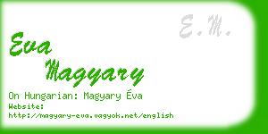 eva magyary business card